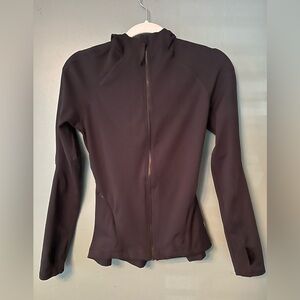 Spyder Black Utility Jacket with High Collar, Cinched Back, and Hood